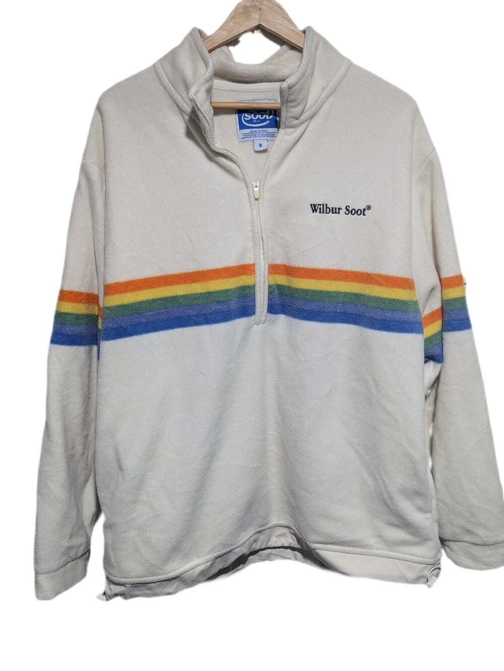 Vintage 1996 Wilbur Soot Polaroid Sweater Men's Oversized 1/4 Zip Pullover -S-